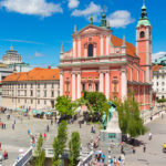 Prešerenin aukio ja fransiskaanikirkko Ljubljanassa