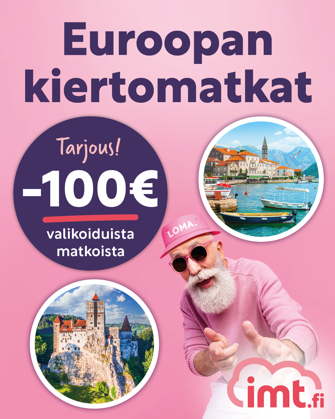 Euroopan kiertomatkoja -100 €