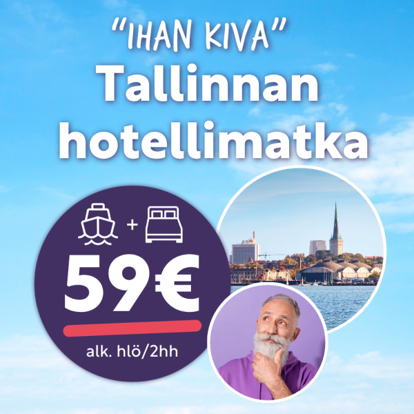 Tallinnan hotellimatka alkaen 59 €/hlö