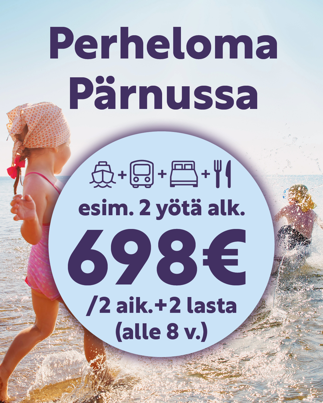 Pärnu, perheloma alk. 698 €