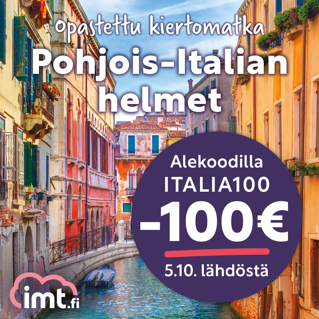Pohjois-Italian helmet -100 € 5.10. lähdöllä
